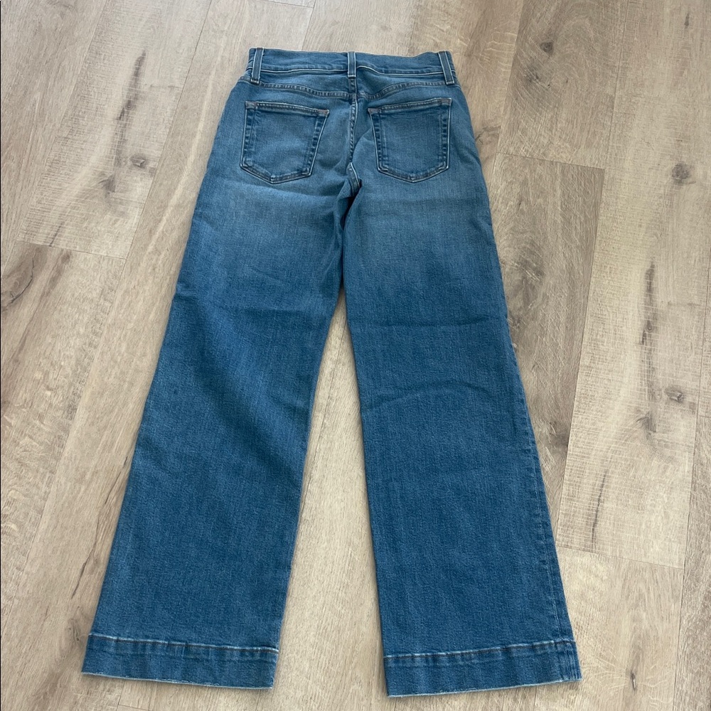 Outerknown Wide Leg Jeans NWT Size 27 Organic Cotton Sustainable Surf Blue - Picture 5 of 5
